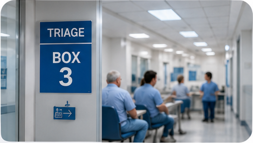 Zona de triage en un servicio de Urgencias