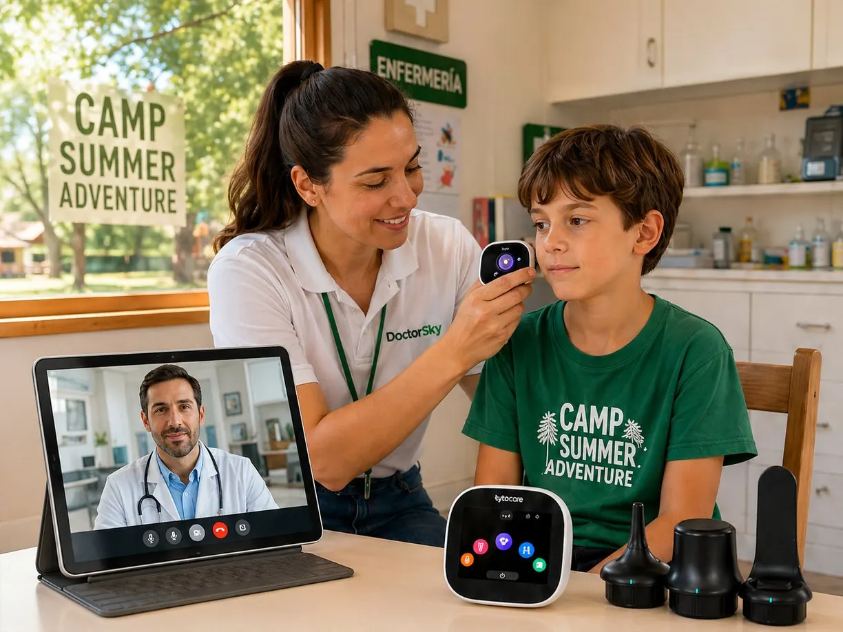 Campamento con apoyo medico remoto DoctorSky